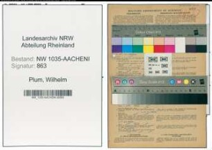 Entnazifizierung Wilhelm Plum , geb. 05.02.1893 (Maschinist)