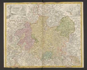 Landgraviatus Hassiae Inferioris nova Tabula, in qua praecipue Ditiones Hasso-Cassellense Et Comitatus Waldeck cum insertis et vicinis alioru Statuum Praefecturis exhibentur