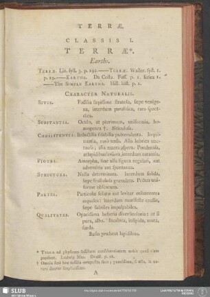Classis I. Terrae