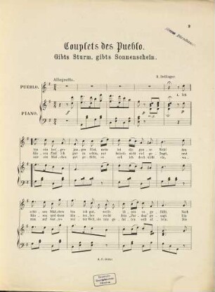 Couplets des Pueblo : Gibts Sturm, gibts Sonnenschein
