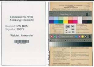 Entnazifizierung Alexander Walden , geb. 16.01.1885 (Bergbauangestellter)