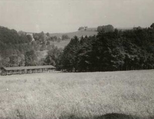 Dorfchemnitzn Am Kirchberg 4 (Ortslagen-Nummer 21). Ehemaliges Rittergut (1601/1900). Gelände des einstigen Gutsparkes gegen Chemnitzbachtal