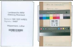 Entnazifizierung Lothar Wippermann , geb. 00.00.0000 (Prokurist)