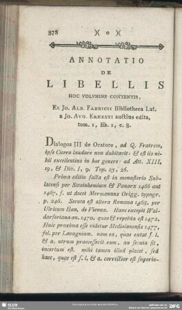 Annotatio De Libellis Hoc Volumine Contentis