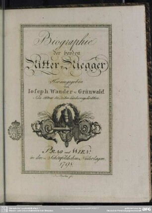 Biographie der beyden Ritter v. Riegger