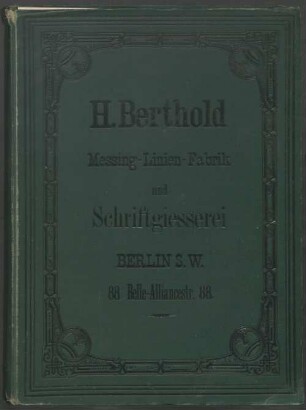 Schriftmusterbuch der H. Berthold Schriftgießerei und Messinglinienfabrik ohne Titel