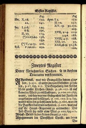 Zweytes Register. Derer fürnehmsten Sachen, so in beyden Tractaten vorkommen.