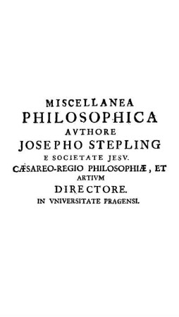 Miscellanea Philosophica
