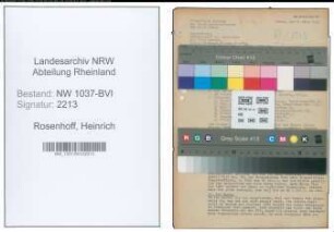 Entnazifizierung Heinrich Rosenhoff , geb. 08.05.1886 (Konrektor)