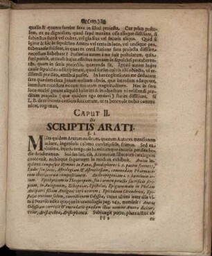 Caput II. De Scriptis Arati