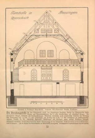 Turnhalle in Trossingen (Querschnitt)