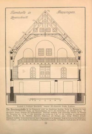 Turnhalle in Trossingen (Querschnitt)