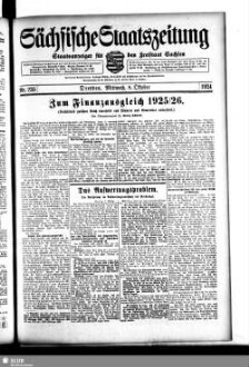 Sächsische Staatszeitung : Staatsanzeiger für den Freistaat Sachsen