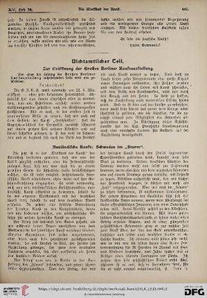 Zur Eröffnung der Großen Berliner Kunstausstellung