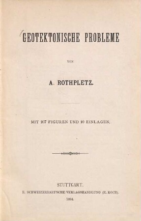 Geotektonische Probleme
