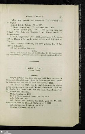 Hainichen (Ephorie Leisnig)