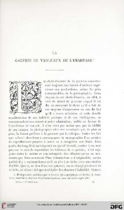3. Pér. 17.1897: La Galerie de Tableaux de l'Ermitage