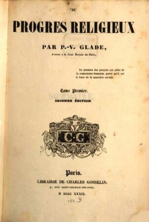 Du progrès religieux, 1