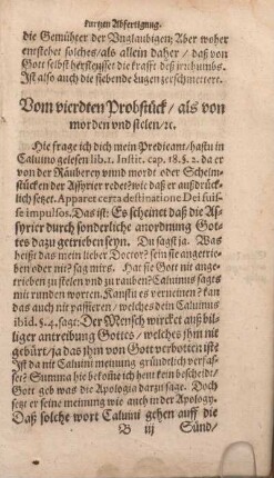 Vom vierdten Probstück, als von morden vnd stelen, ec.