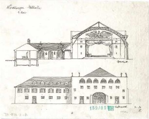Fischer, Theodor; Nördlingen; Stadthalle - Ansicht, Querschnitt