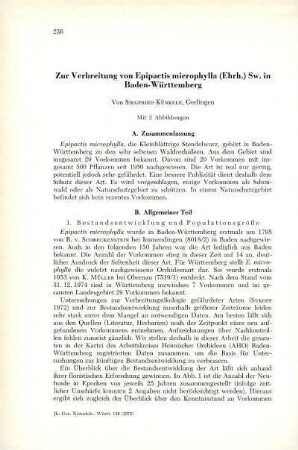 Zur Verbreitung von Epipactis microphylla (Ehrh.) Sw. in Baden-Württemberg