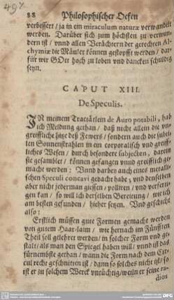 CAPUT XIII. De Speculis.