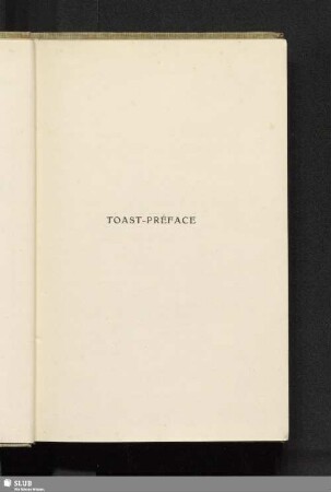 Toast-préface
