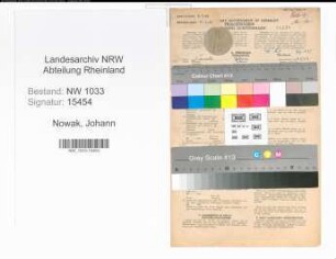 Entnazifizierung Johann Nowak , geb. 09.12.1905 (Kraftfahrer)