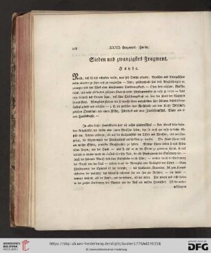 Sieben und zwanzigstes Fragment