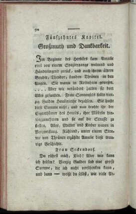 Fünfzehntes Kapitel. Großmuth und Dankbarkeit.