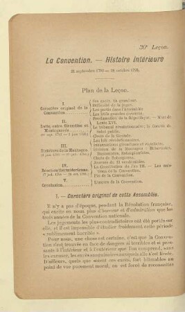 La Convention. - Histoire intérieure