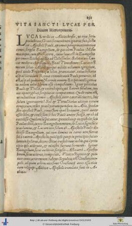 Vita Sancti Lucae Per Divum Hieronymum
