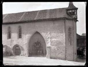 Klosterkirche; Südseite mit Pfeiler des abgerissenen Querbaues