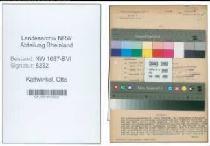 Entnazifizierung Otto Kattwinkel , geb. 12.07.1892 (Bauhilfsarbeiter)