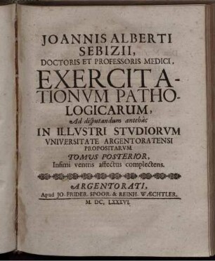 2: Infimi ventris affectus complectens
