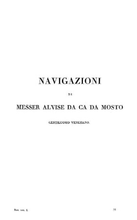 Navigazioni di Messer Alvise da ca da Mosto