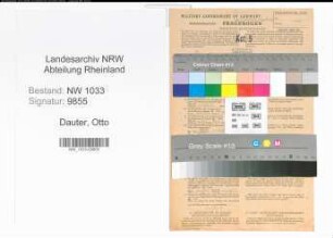 Entnazifizierung Otto Dauter , geb. 19.02.1905 (Polizeibeamter)