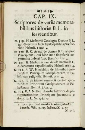Cap. IX. Scriptores de variis memorabilibus historiæ B. L. inservientibus