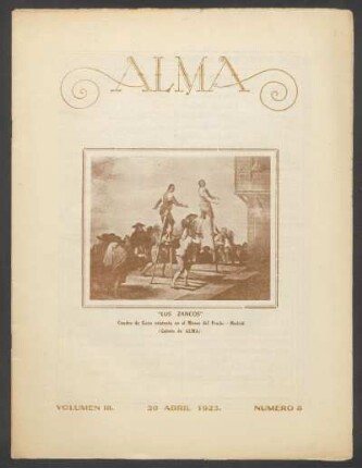 "Los zancos" : Cuadro de Goya existente en el Museo del Prado. - Madrid. - (Galería de "Alma").