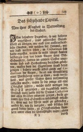 Das sechzehende Capitul. Von ihrer Klugheit in Verwaltung des Closters.