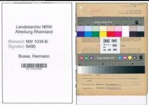 Entnazifizierung Hermann Busse , geb. 10.12.1893 (Arzt)