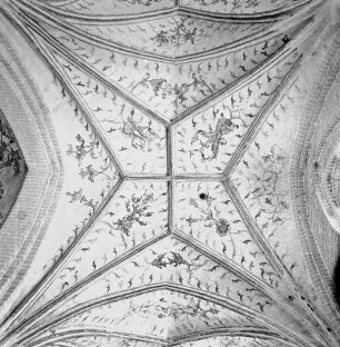 Herzberg (Elster), Marienkirche, Gewölbemalerei, südl. Seitenschiff, 3. Joch; bis zum 15. Jh. St. Nikolai