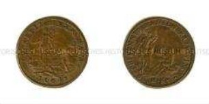 Deutschland, Nürnberger Rechenpfennig von Hans Krauwinckel (lateinisch)