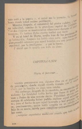 Capítulo LXIV - Hacía el porvenir...
