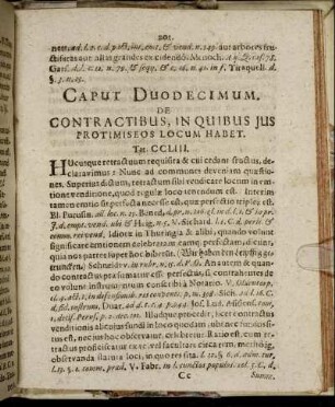 Caput Duodecimum. De Contractibus, In Quibus Jus Protimiseos Locum Habet.