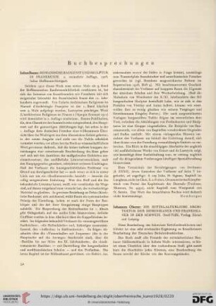 [Rezension zu: Johannes Oberst, Die mittelalterliche Architektur der Dominikaner und Franziskaner in der Schweiz]
