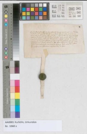 Quittung des Kölner Schöffen Gerardus de Beneßiis über 150 Florin aus dem Zoll zu Bonn (Rente).