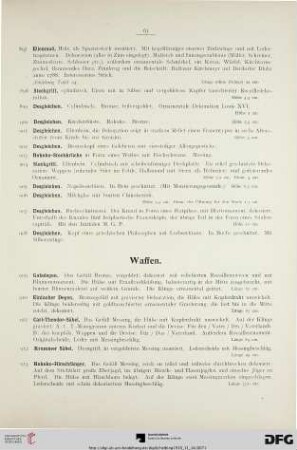 Waffen (Nr. 909-939)