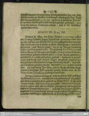 Sessio XII. D. 30. Oct.