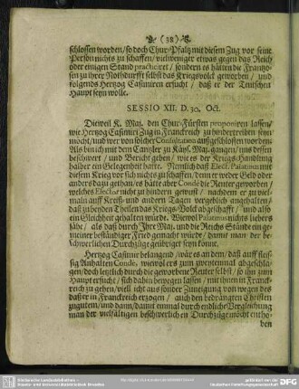 Sessio XII. D. 30. Oct.